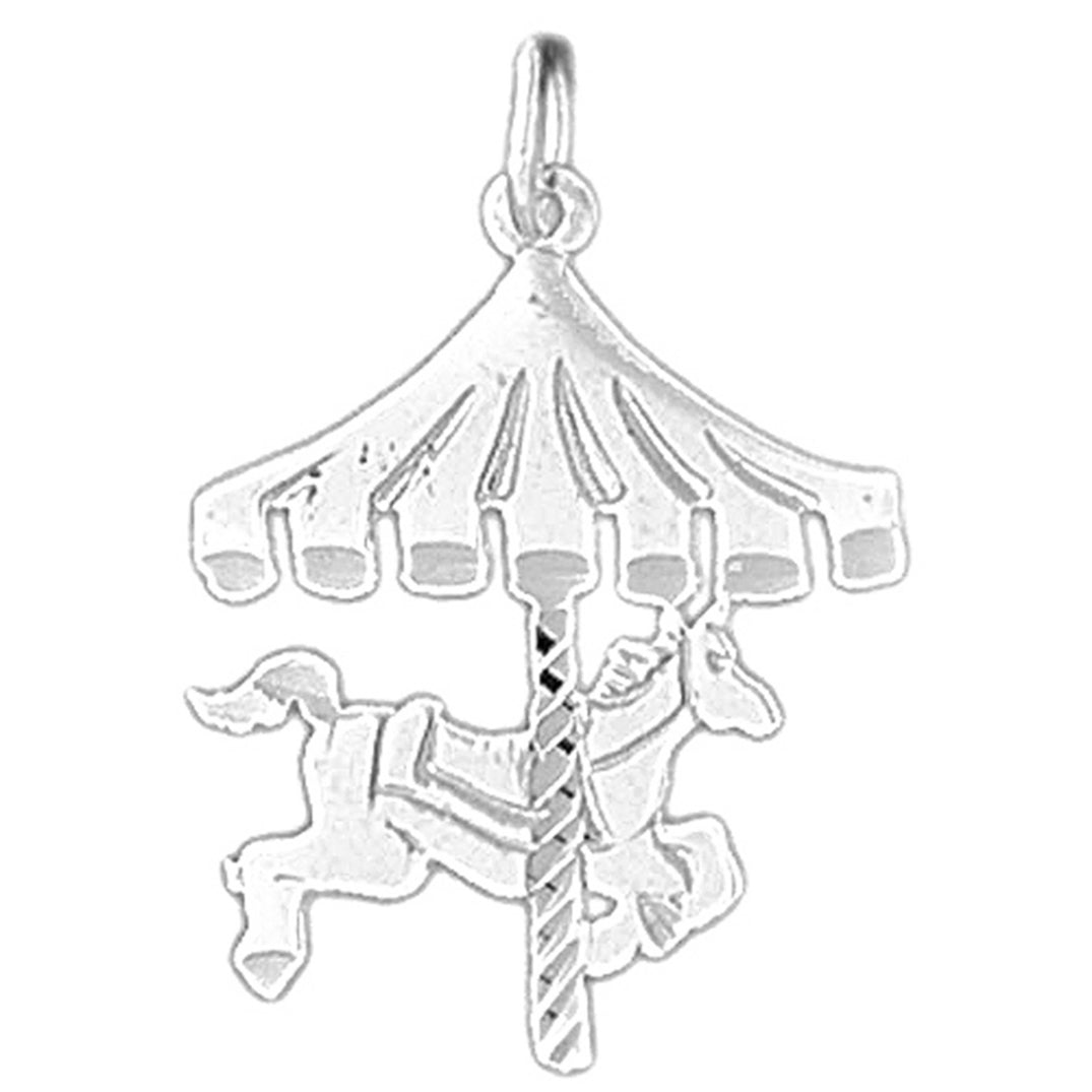 14K or 18K Gold Carousel Horse Pendant
