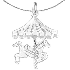 Colgante de caballo carrusel de oro de 14 quilates o 18 quilates