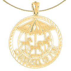 10K, 14K or 18K Gold Carousel Of Fun Pendant