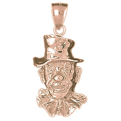 10K, 14K or 18K Gold Clown Pendant