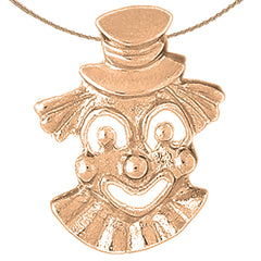 10K, 14K or 18K Gold Clown Pendant