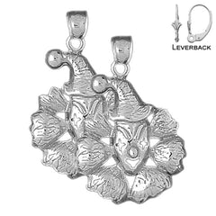 14K or 18K Gold Clown Earrings