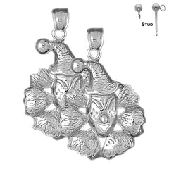 14K or 18K Gold Clown Earrings