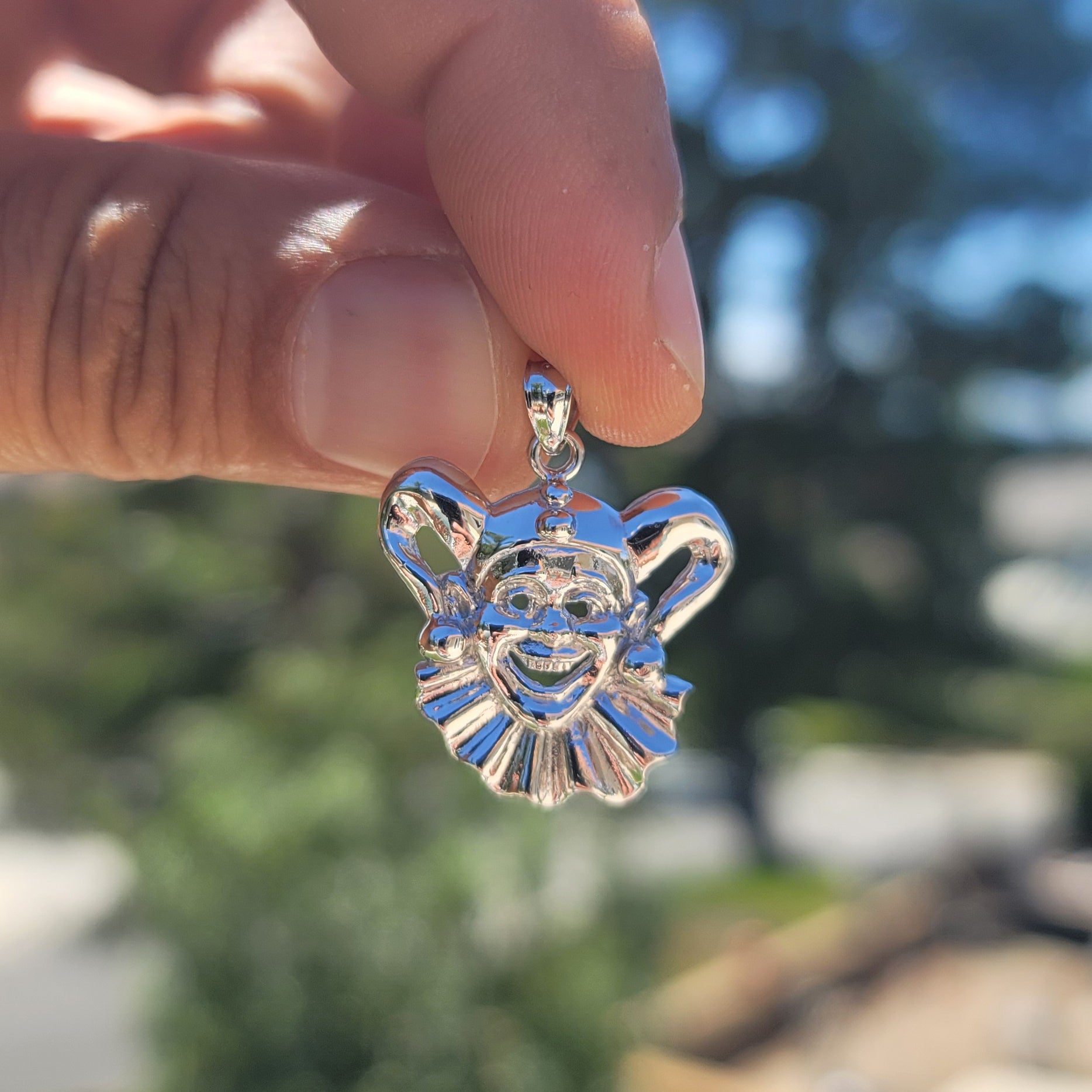 10K, 14K or 18K Gold Clown, Jester Pendant