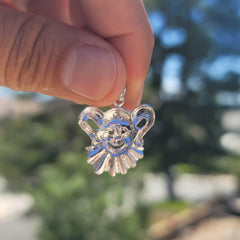 10K, 14K or 18K Gold Clown, Jester Pendant