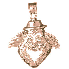 10K, 14K or 18K Gold Clown Pendant