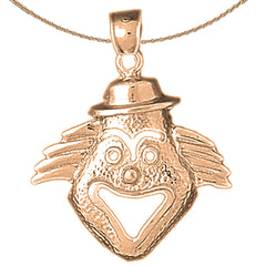 10K, 14K or 18K Gold Clown Pendant