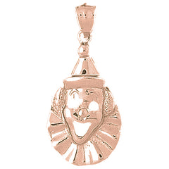10K, 14K or 18K Gold Clown Pendant
