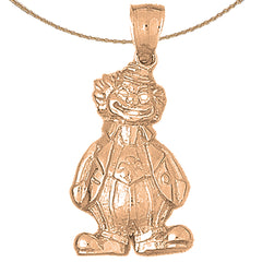 10K, 14K or 18K Gold Clown Pendant