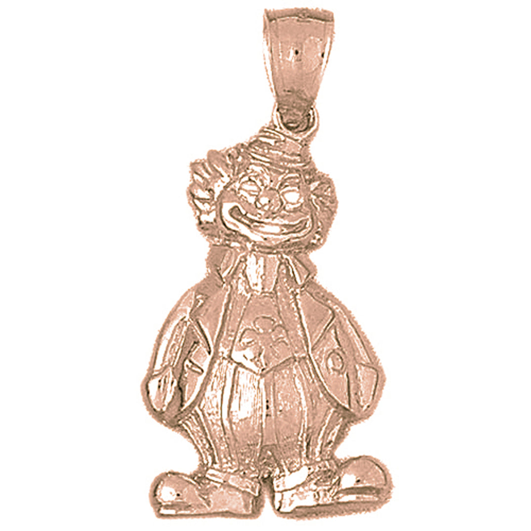 10K, 14K or 18K Gold Clown Pendant