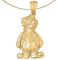 10K, 14K or 18K Gold Clown Pendant
