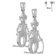 14K or 18K Gold Clown Earrings