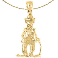 10K, 14K or 18K Gold Clown Pendant