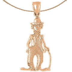 10K, 14K or 18K Gold Clown Pendant