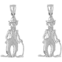 14K or 18K Gold 41mm Clown Earrings