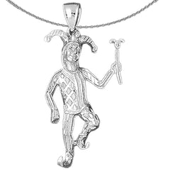 10K, 14K or 18K Gold Clown, Jester Pendant