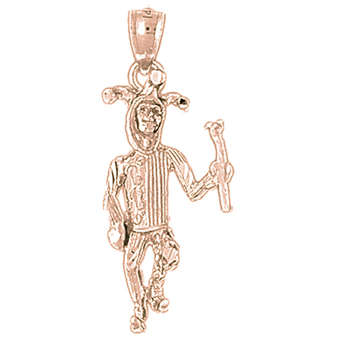 10K, 14K or 18K Gold Clown Pendant