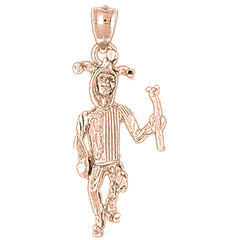 10K, 14K or 18K Gold Clown Pendant