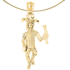 Clown-Anhänger aus 10 Karat, 14 Karat oder 18 Karat Gold