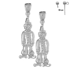 14K or 18K Gold Clown Earrings