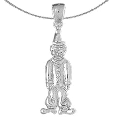 10K, 14K or 18K Gold Clown Pendant