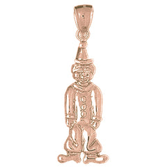 10K, 14K or 18K Gold Clown Pendant