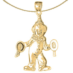 10K, 14K or 18K Gold Clown Pendant