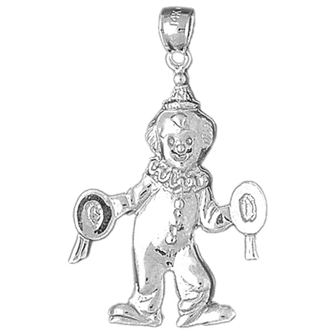 10K, 14K or 18K Gold Clown Pendant