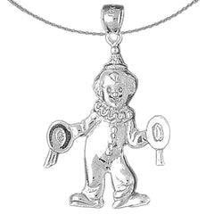 10K, 14K or 18K Gold Clown Pendant