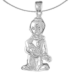 10K, 14K or 18K Gold Clown Pendant