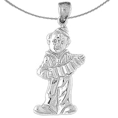 10K, 14K or 18K Gold Clown Pendant