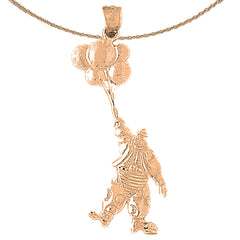 10K, 14K or 18K Gold Clown Pendant