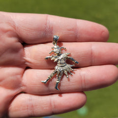 10K, 14K or 18K Gold Clown, Jester Pendant