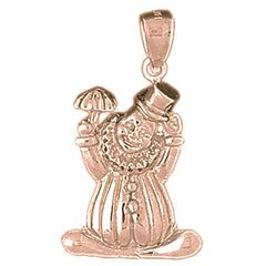 10K, 14K or 18K Gold Clown Pendant