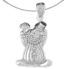 10K, 14K or 18K Gold Clown Pendant