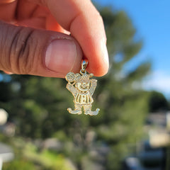 14K or 18K Gold Clown Pendant