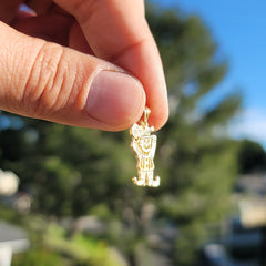 14K or 18K Gold Clown Pendant