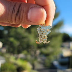 14K or 18K Gold Clown Pendant