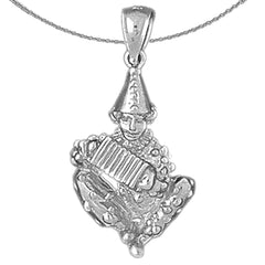 10K, 14K or 18K Gold Clown Pendant