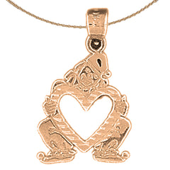 14K or 18K Gold Clown Pendant