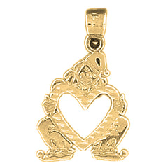 14K or 18K Gold Clown Pendant