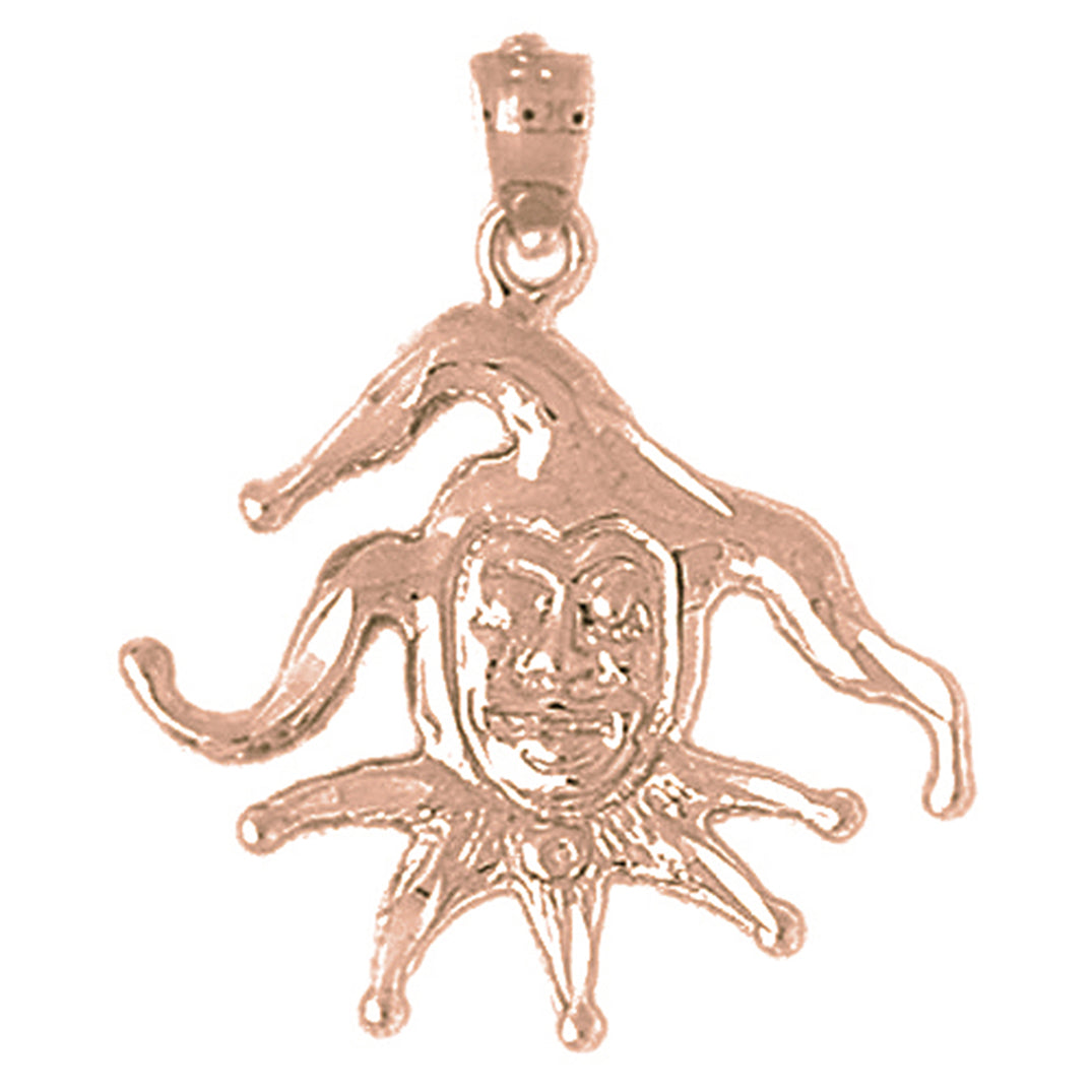 14K or 18K Gold Clown Pendant
