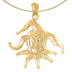 14K or 18K Gold Clown Pendant