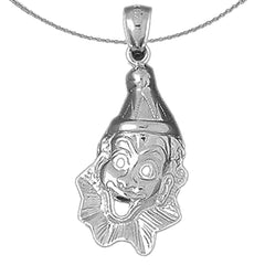 10K, 14K or 18K Gold Clown Pendant