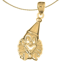 14K or 18K Gold Clown Pendant