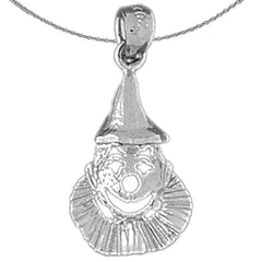 14K or 18K Gold Clown Pendant