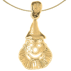 14K or 18K Gold Clown Pendant