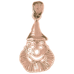 14K or 18K Gold Clown Pendant