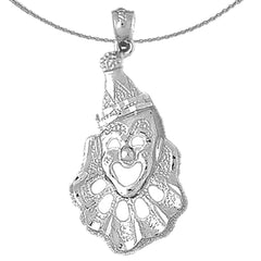10K, 14K or 18K Gold Clown Pendant