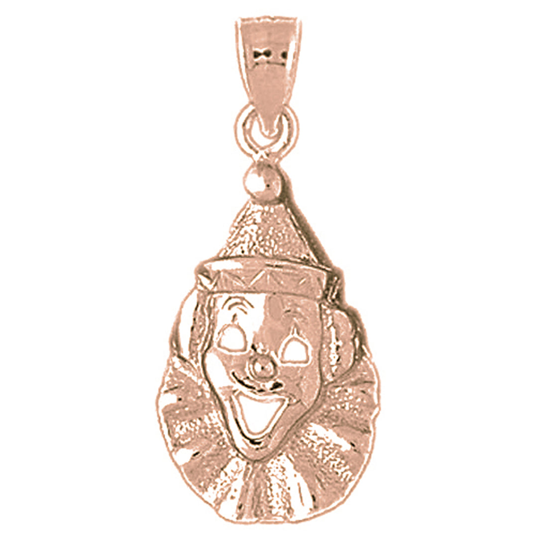 14K or 18K Gold Clown Pendant